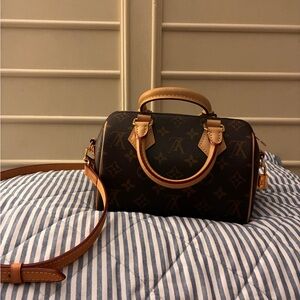 Louis Vuitton Brown Monogram Canvas Speedy Bandoulière Handbag Sp